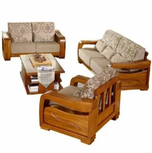 Kursi tamu kayu jati mewah desain elegan ukiran Jepara finishing natural