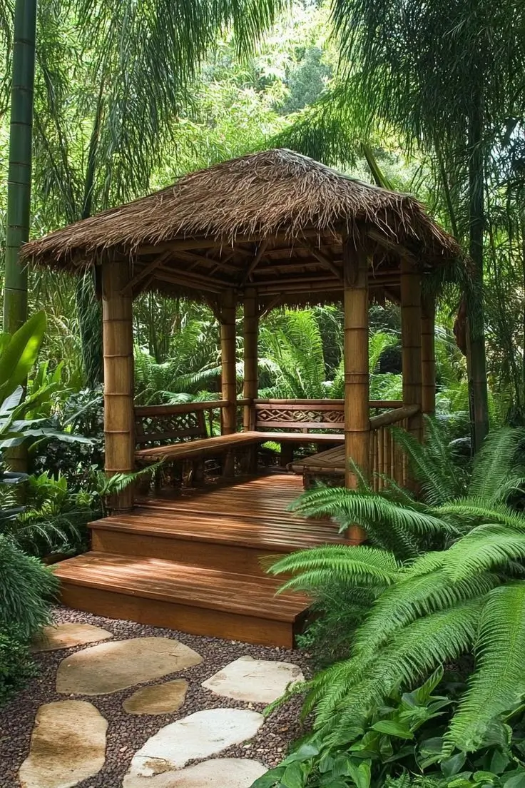 Gazebo Bambu Jati Jepara