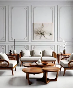 Kursi tamu minimalis Jepara kayu jati modern desain elegan