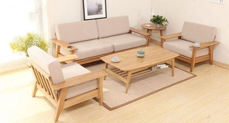 kursi tamu minimalis warna netral scandinavian
