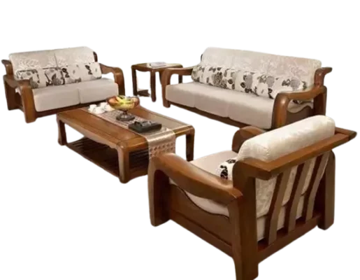 Kursi tamu kayu minimalis modern dari kayu jati Jepara