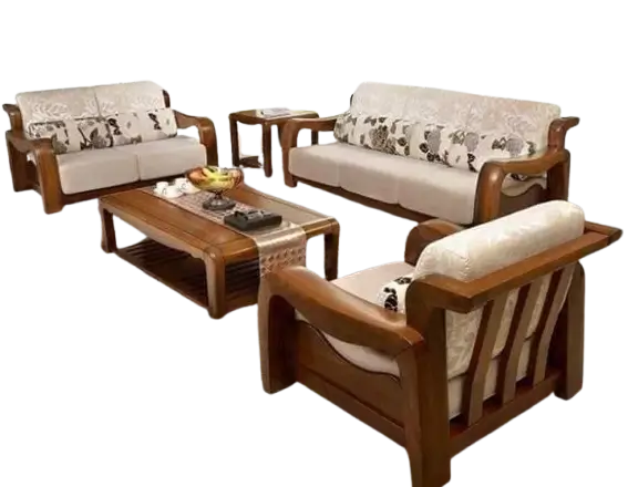 Kursi tamu kayu minimalis modern dari kayu jati Jepara