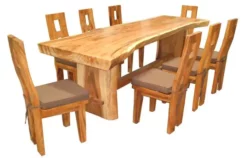 Meja Makan Kayu Trembesi Minimalis Modern
