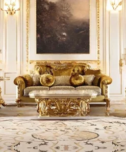 Sofa Ruang Tamu Mewah Full Set Kayu Jati Jepara