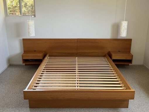 tempat tidur hotel minimalis kayu jati elegan