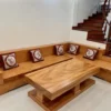 kursi kayu minimalis ruang tamu elegan modern dari kayu jepara