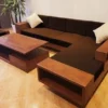Kursi sudut minimalis polos kayu jati Jepara modern elegan