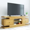 lemari tv minimalis kayu desain modern untuk ruang keluarga