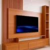 Lemari TV minimalis modern kayu jati Jepara