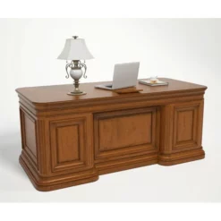 Meja Kantor Kayu Jati Minimalis Finishing Melamine