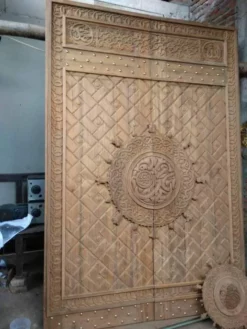 Pintu Masjid Nabawi Kayu Jati Tua Belum Finishing