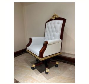Kursi Kantor Kayu Jati Minimalis Ukir Mewah