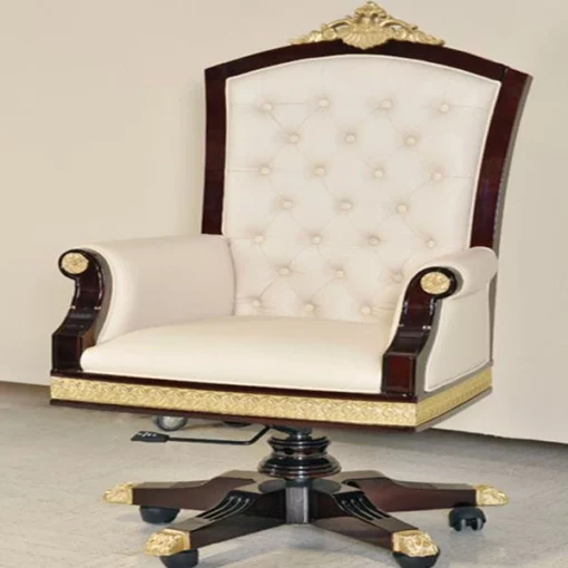 kursi kantor kayu jati minimalis ukir mewah elegan untuk ruang direktur