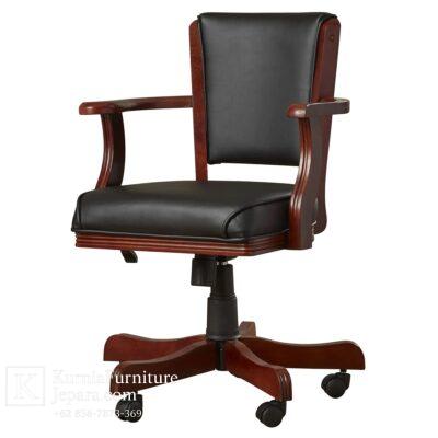 Kursi Kantor Roda Kayu Minimalis Modern 5 kursi kantor kayu modern dengan dudukan kulit sintetis