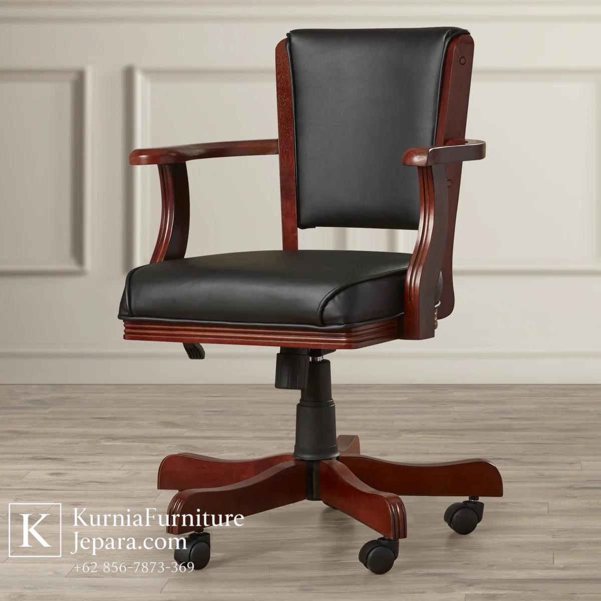 Kursi Kantor Roda Kayu Minimalis Modern 3 kursi kantor roda kayu minimalis warna hitam