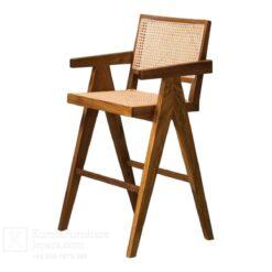 kursi bar kayu tinggi nyaman untuk dapur dan cafe