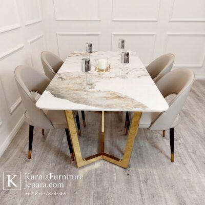 Meja Makan Marmer 4 Kursi Modern Mewah 7 ruang makan modern dengan meja marmer dan kursi empuk