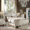 Kamar Tidur Klasik Mewah Ukiran Putih Eropa 1 kamar tidur klasik mewah ukiran putih Eropa dengan tempat tidur kayu solid elegan