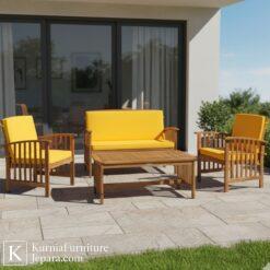 Nyaman Kursi Set Outdoor Kayu Lengkap dengan Meja, Cocok untuk Taman, Teras & Area Santai 7 Untitled design 10 12