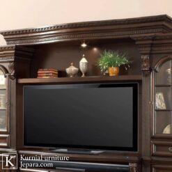 Megah Rak TV dari Kayu Jati Klasik Ukiran Jepara dengan Lemari Kaca dan Sistem Display Mewah 8 Untitled design 10 13