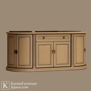 Luxury Lemari Hias Minimalis Modern Kaca Lengkung Warna Cream dengan Rak Display 7 Untitled design 10 18