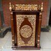 Authentic Mimbar Masjid Mewah Karya Ukir Tradisional Jepara 2 Mimbar masjid mewah kayu jati dengan ukiran tradisional Jepara dan kaligrafi Islami elegan