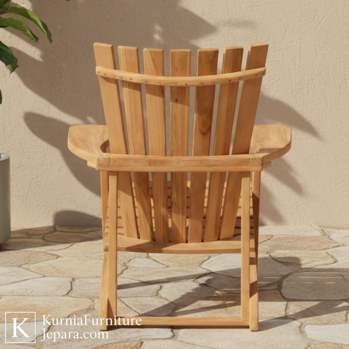 Prime Kursi Outdoor Unik Kayu Jati dengan Sandaran Ergonomis & Footrest 4 Prime Kursi Outdoor Unik Kayu Jati dengan Sandaran Ergonomis & Footrest - Image 2