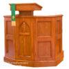 Signature Jual Mimbar Gereja Kayu Solid Natural untuk Ruang Ibadah yang Khusyuk 1 Jual mimbar gereja kayu solid natural dengan desain klasik sederhana untuk ruang ibadah Kristen