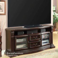 Megah Rak TV dari Kayu Jati Klasik Ukiran Jepara dengan Lemari Kaca dan Sistem Display Mewah 7 Untitled design 11 10