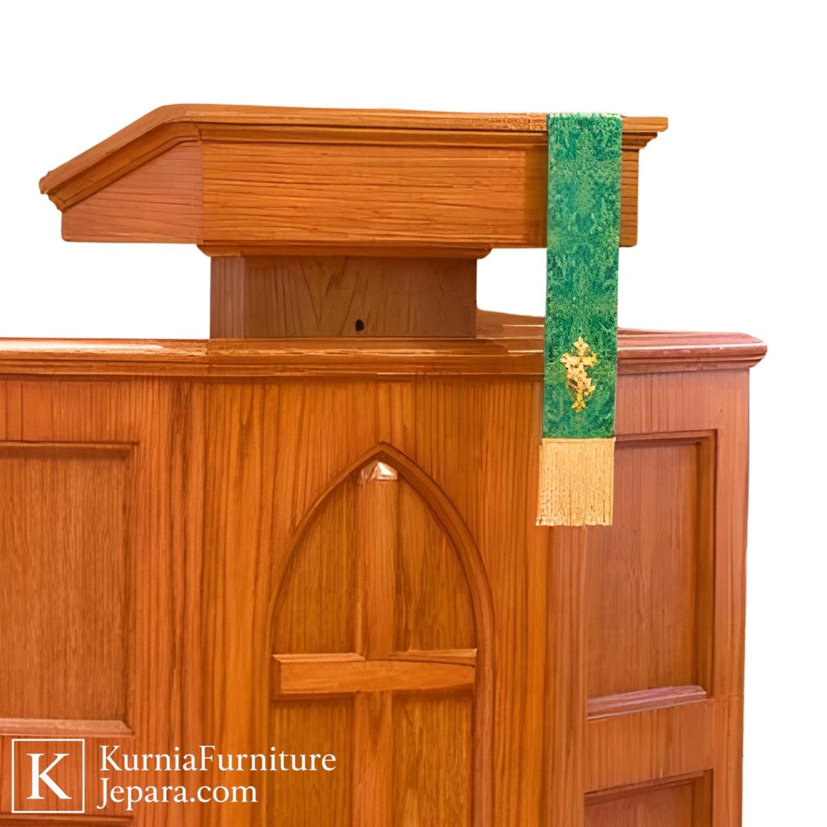 Signature Jual Mimbar Gereja Kayu Solid Natural untuk Ruang Ibadah yang Khusyuk 4 Signature Jual Mimbar Gereja Kayu Solid Natural untuk Ruang Ibadah yang Khusyuk - Image 2