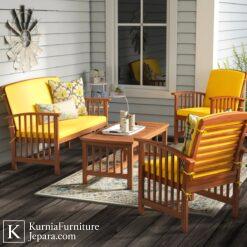 Nyaman Kursi Set Outdoor Kayu Lengkap dengan Meja, Cocok untuk Taman, Teras & Area Santai 6 Untitled design 11 9