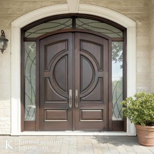 Premium jual kusen pintu dan jendela kayu jati solid dengan desain elegan untuk rumah berkelas