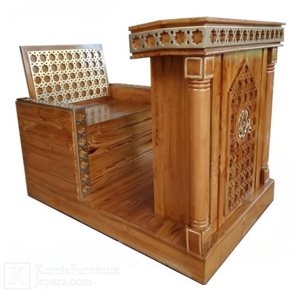 Timeless Mimbar Jati Ukir Bernuansa Islami dengan Desain Kokoh dan Detail Artistik 6 Timeless Mimbar Jati Ukir Bernuansa Islami dengan Desain Kokoh dan Detail Artistik - Image 4