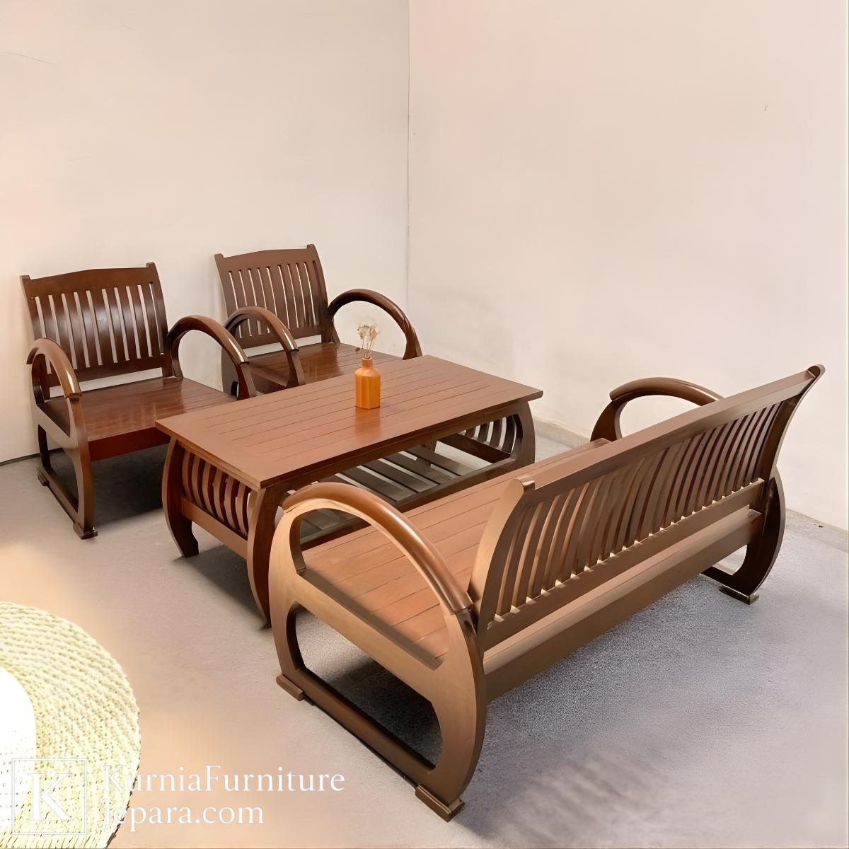 Smartline Kursi untuk Ruang Tamu Kecil Kayu Minimalis Elegan 5 Smartline Kursi untuk Ruang Tamu Kecil Kayu Minimalis Elegan - Image 3