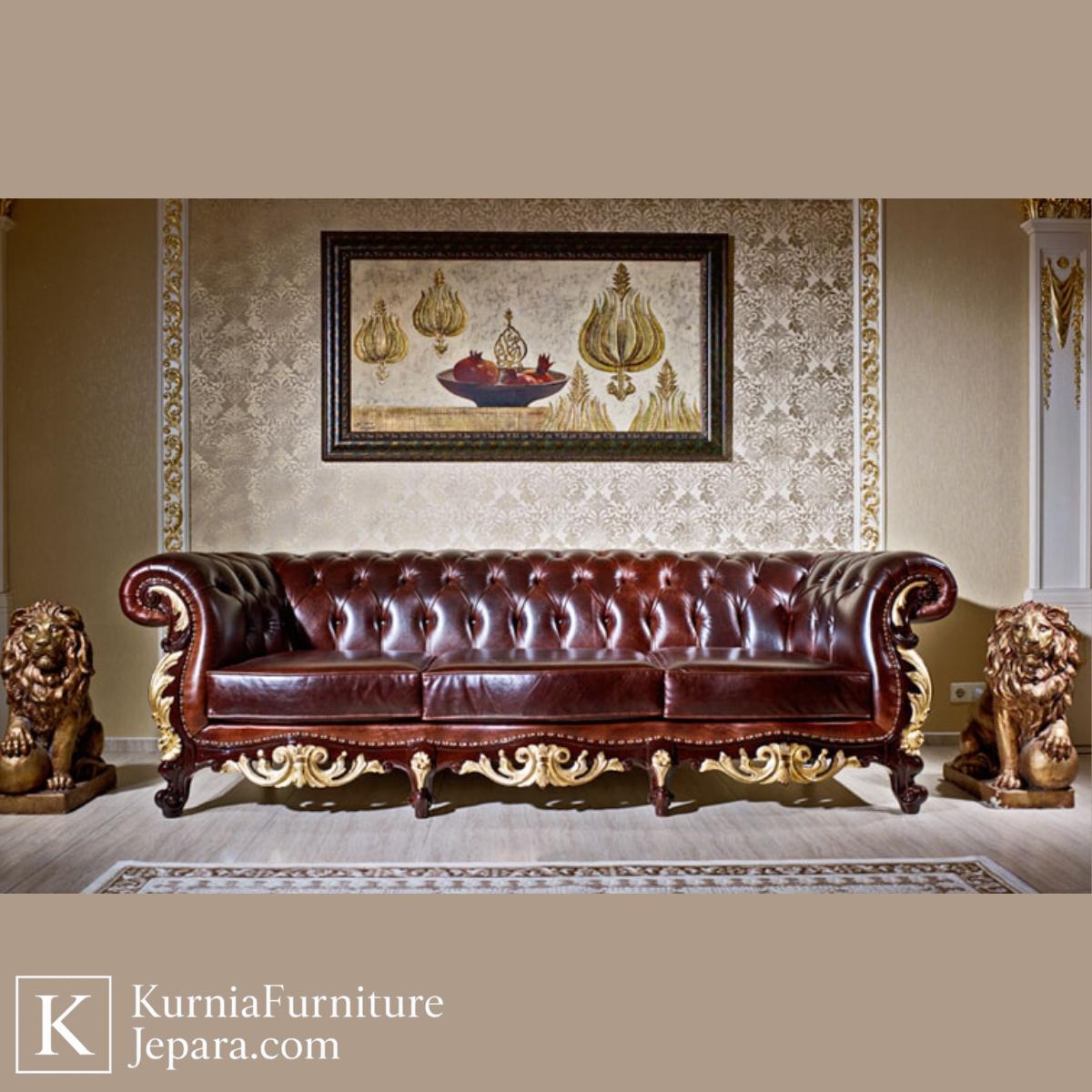 Imperial Kursi Tamu Mewah Jati Jepara Ukiran Klasik Elegan 4 Imperial Kursi Tamu Mewah Jati Jepara Ukiran Klasik Elegan - Image 2