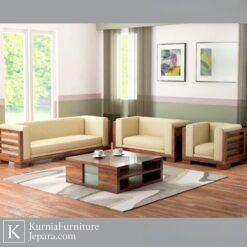 Kursi untuk ruang tamu kecil dengan desain minimalis modern dan rangka kayu kokoh dengan desain minimalis modern dan rangka kayu kokoh