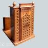 Istimewa Jual Mimbar Ukiran Islami Kayu Jati Elegan untuk Dakwah Masjid 1 Jual mimbar masjid ukiran islami kayu jati dengan desain klasik elegan dan kokoh