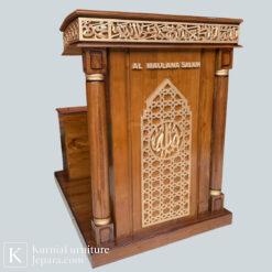 Luhur Mimbar Raudhah Kayu Jati Ukiran Kaligrafi Islami Penuh Keagungan 6 Untitled design 9 11
