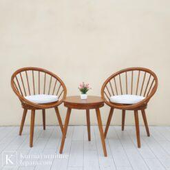 bangku cafe murah kayu solid desain minimalis