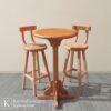 Signature Bangku Cafe Tinggi Kayu Solid Kursi Bar Minimalis Elegan untuk Cafe & Coffee Shop Modern 2 bangku cafe tinggi kayu solid desain minimalis modern