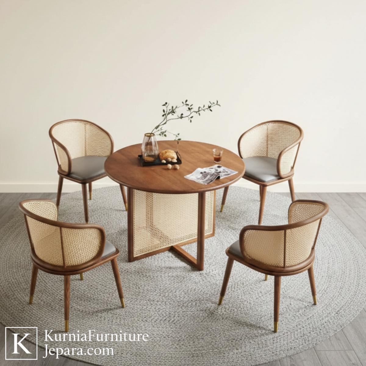 Signature Style Bangku untuk Cafe Kayu & Rotan Desain Modern Natural, Nyaman & Estetik untuk Ruang Usaha Berkelas 3 bangku untuk cafe kayu dan rotan desain modern natural