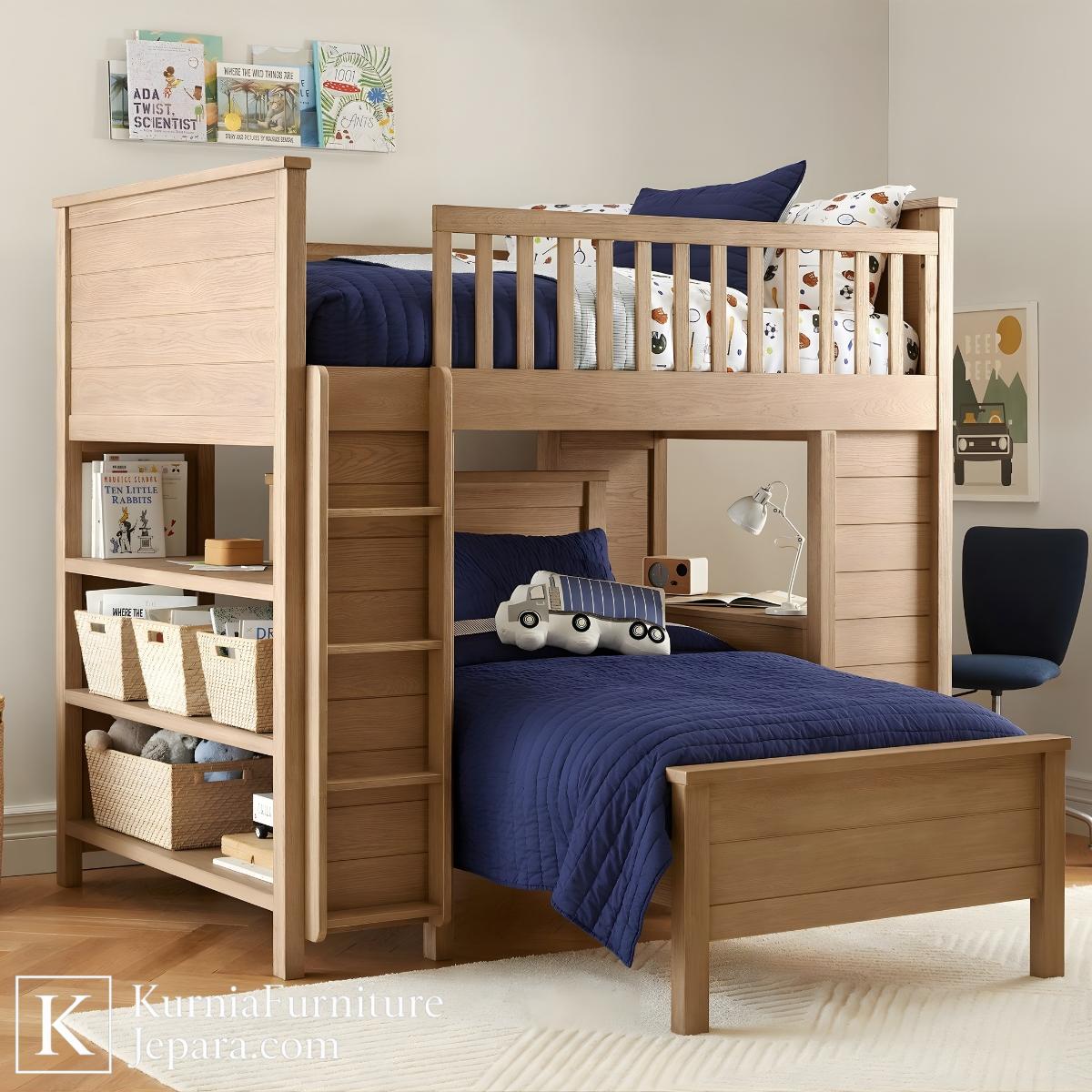 Ultimate Space Dipan Tingkat Jati Multifungsi Kokoh untuk Kamar Anak & Remaja Modern 4 Ultimate Space Dipan Tingkat Jati Multifungsi Kokoh untuk Kamar Anak & Remaja Modern - Image 2