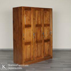 Klasik Lemari Pakaian Mewah Modern Kayu Solid Lemari Premium Elegan dengan Desain Kokoh & Natural 8 kurnia furniture 1 2
