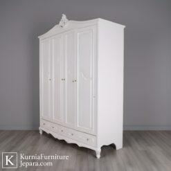 Royalis Lemari Pakaian Mewah Modern Putih Lemari Elegan Berkelas dengan Sentuhan Klasik 6 kurnia furniture 2 1