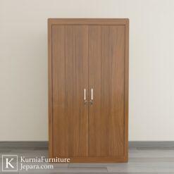 HOME 49 Lemari kayu solid minimalis modern warna natural