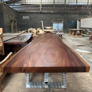 Jual Meja Trembesi Berkualitas Kayu Solid Asli Jepara 7 Jual meja trembesi kayu solid desain natural.