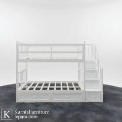 dipan kayu 2 tingkat kokoh untuk kamar anak minimalis