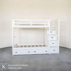 jual dipan tingkat kayu solid desain minimalis modern