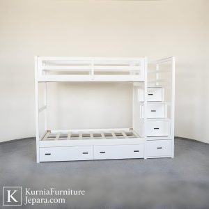 jual dipan tingkat kayu solid desain minimalis modern