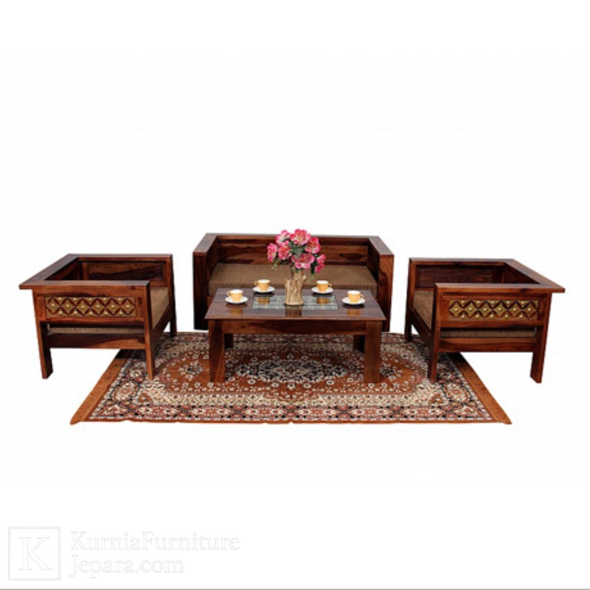 Eksklusif Kursi Tamu Mewah Minimalis Kayu Solid 4 Eksklusif Kursi Tamu Mewah Minimalis Kayu Solid - Image 2